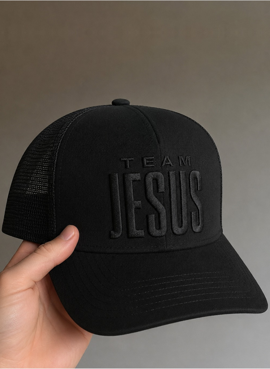 Boné  TRUCKER TEAM JESUS PRETO