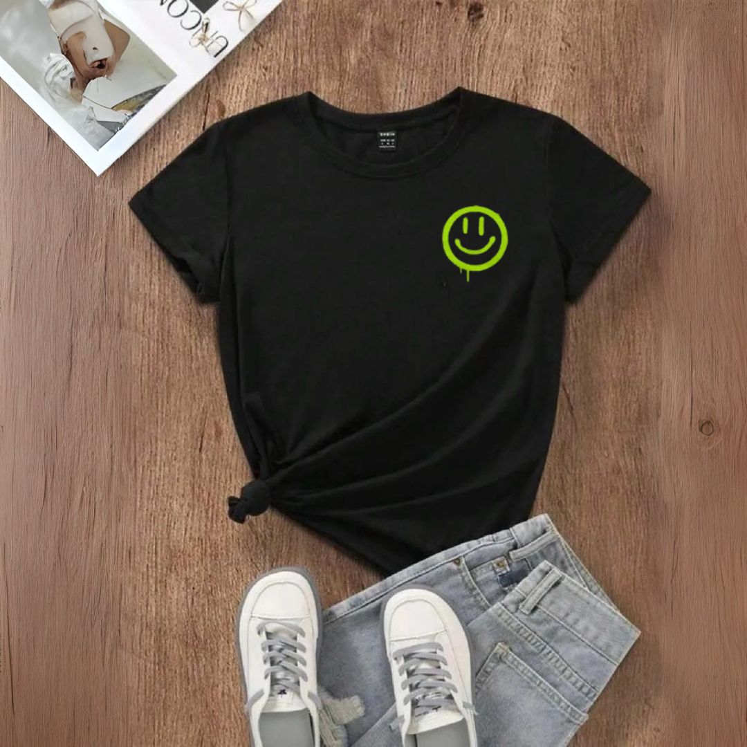 Camiseta Evangélica Preta e Verde - Jesus Makes Me Smile