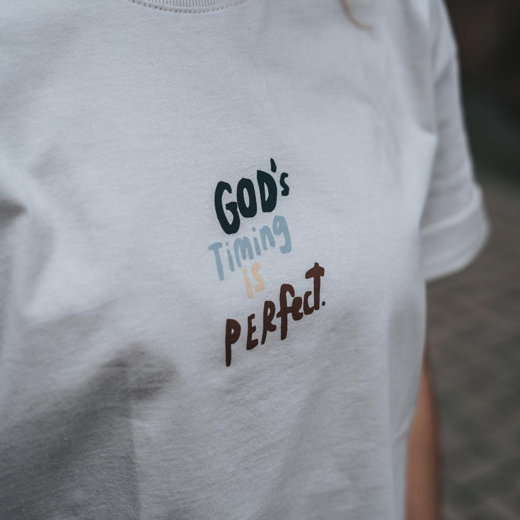 Camiseta Cristã - O tempo de Deus é perfeito