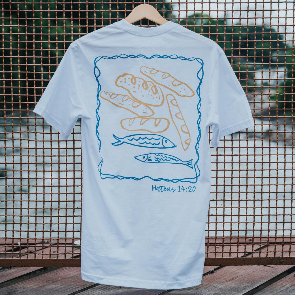 Camiseta Evangélica - Pães e Peixes Mt 14