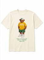T-SHIRT INFANTIL CHRISTIAN BEAR FELIZ É A NAÇÃO - MARFIM
