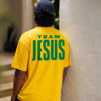 PRÉ-VENDA Camiseta Cristã - Team Jesus Amarelo e Verde BR