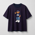 T-SHIRT AD CHRISTIAN BEAR LISTRADO MARINHO-VINHO