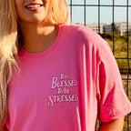 Camiseta Oversized - Too blessed to be stressed