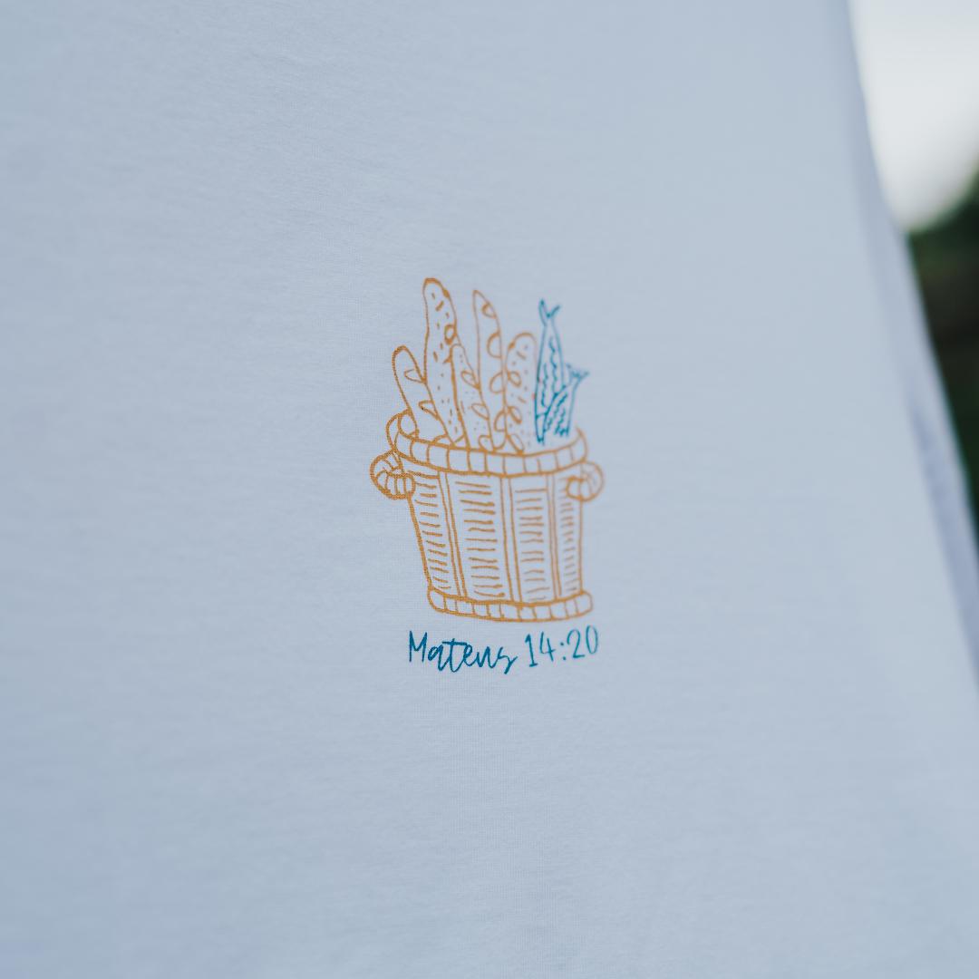 Camiseta Evangélica - Pães e Peixes Mt 14
