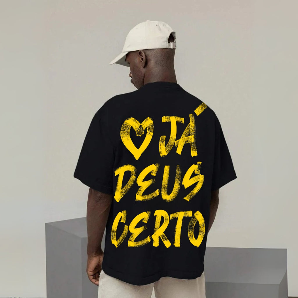Camiseta Cristã Já Deus Certo! – Setembro Amarelo (Pré-Venda)