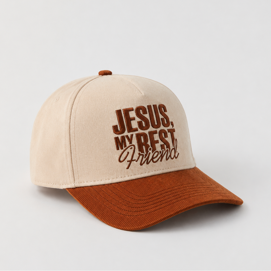 Boné Jesus My Best Friend - Marrom/Bege