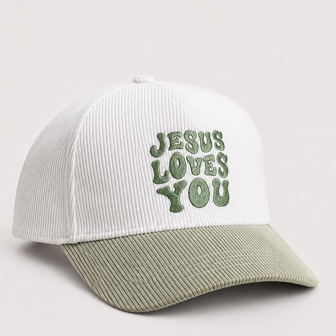 Boné  JESUS LOVES YOU - OFF E VERDE