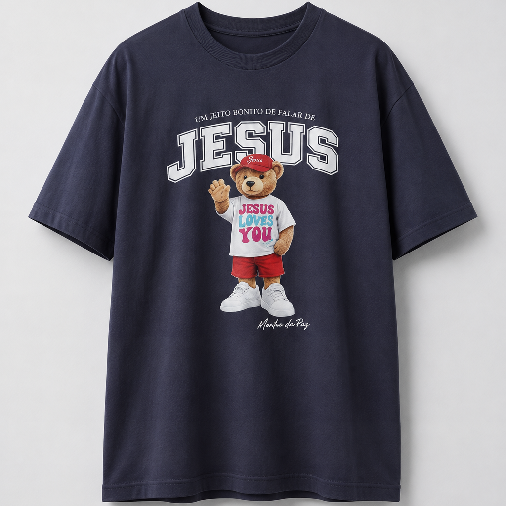 T-SHIRT  CHRISTIAN BEAR UM JEITO BONITO... JESUS GRAFITE  ﻿