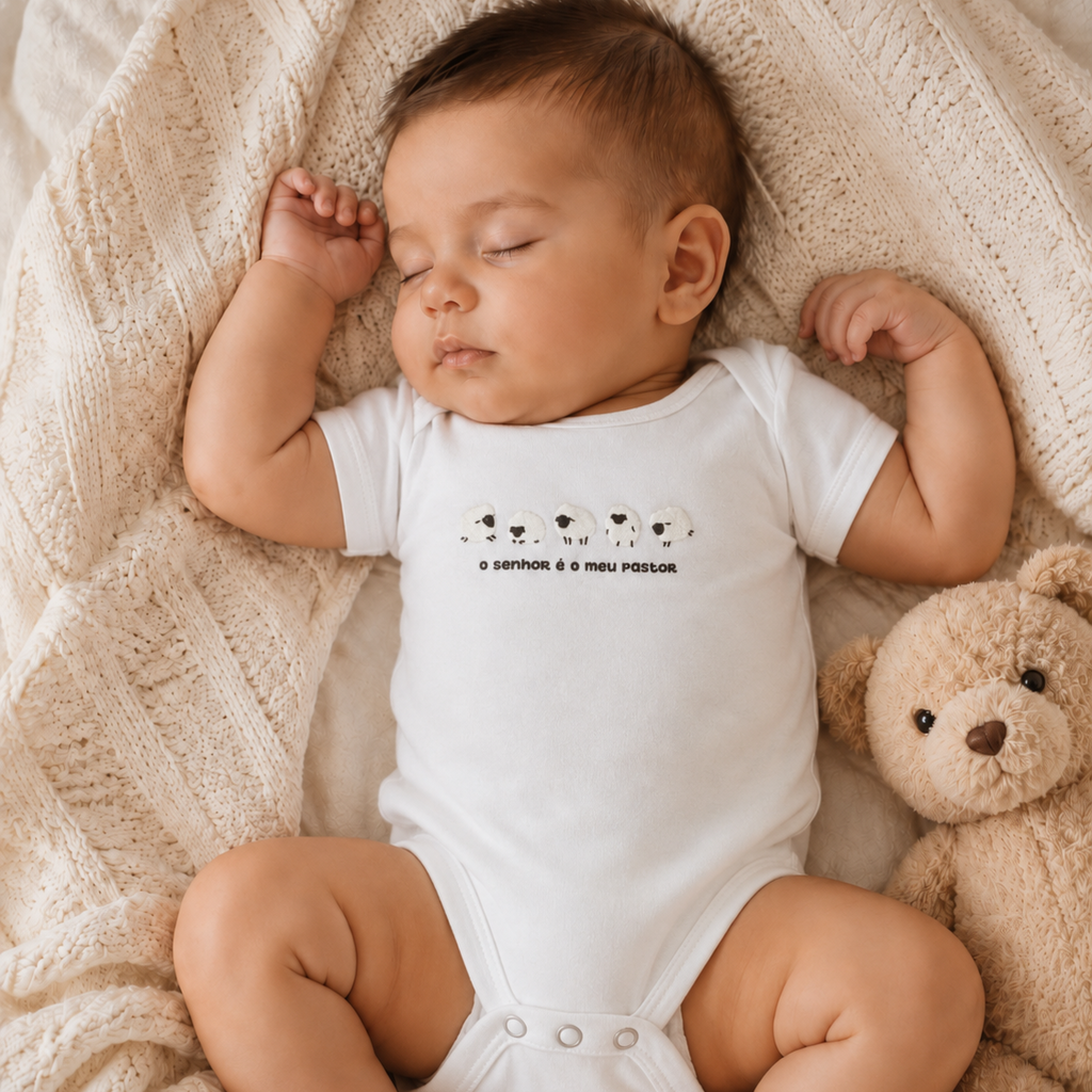 Body bebê O Senhor é o meu Pastor