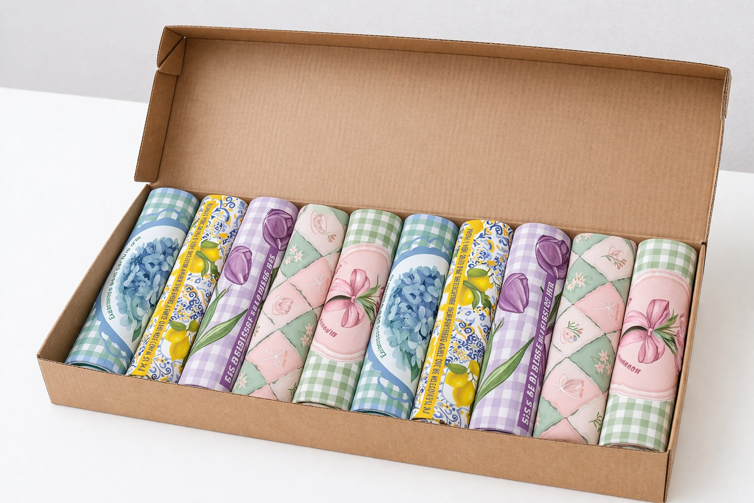 Kit com 10 panos de Prato - Estampas variadas + versículos bíblicos