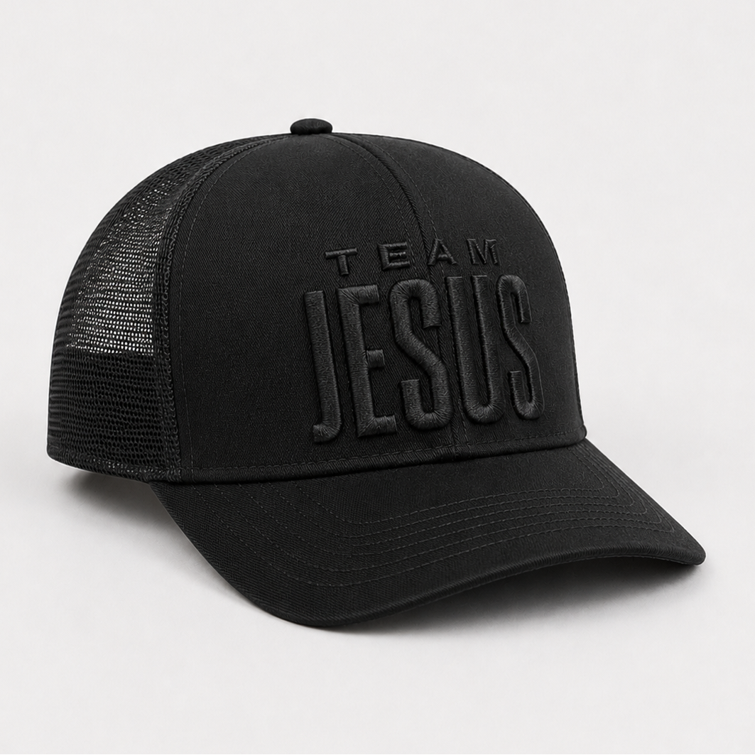 Boné  TRUCKER TEAM JESUS PRETO