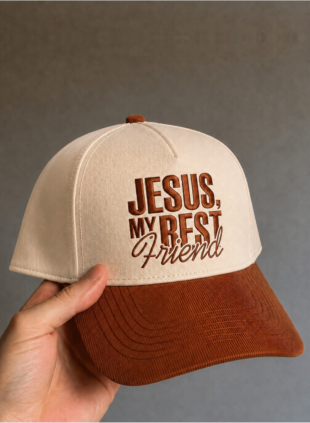 Boné Jesus My Best Friend - Marrom/Bege